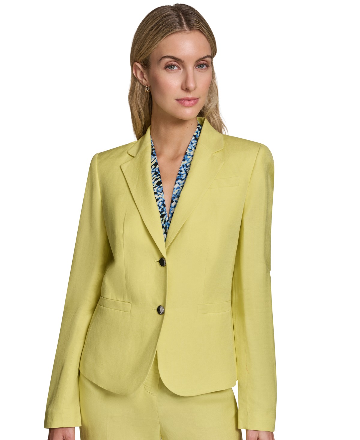 Женские Calvin Klein Women's Two-Button Notch-Lapel Blazer — фото 1