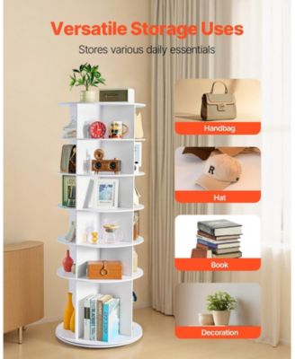 6-Tier Rotating Shoe Rack 360 Spinning Shoe Organizer for Bedroom Closet