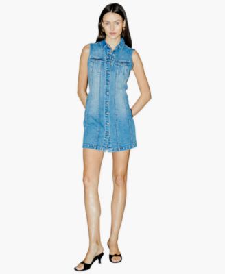 Women's Sleeveless Button-Up Dress