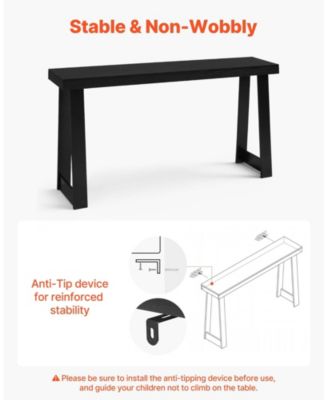 Console Table, 56 in, Modern Desk Behind Couch for Living Room