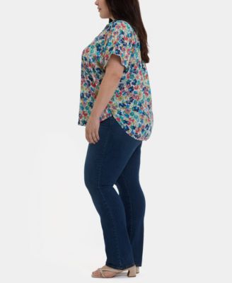 Plus Size Becky Short-Sleeve Top