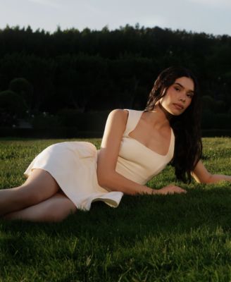 Women's Sculpted Flounce Mini Dress