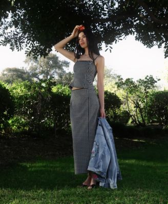 Women's Linen Blend Peplum Tank Top