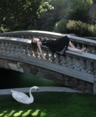 Women's Tie Neck Collared Midi Dress