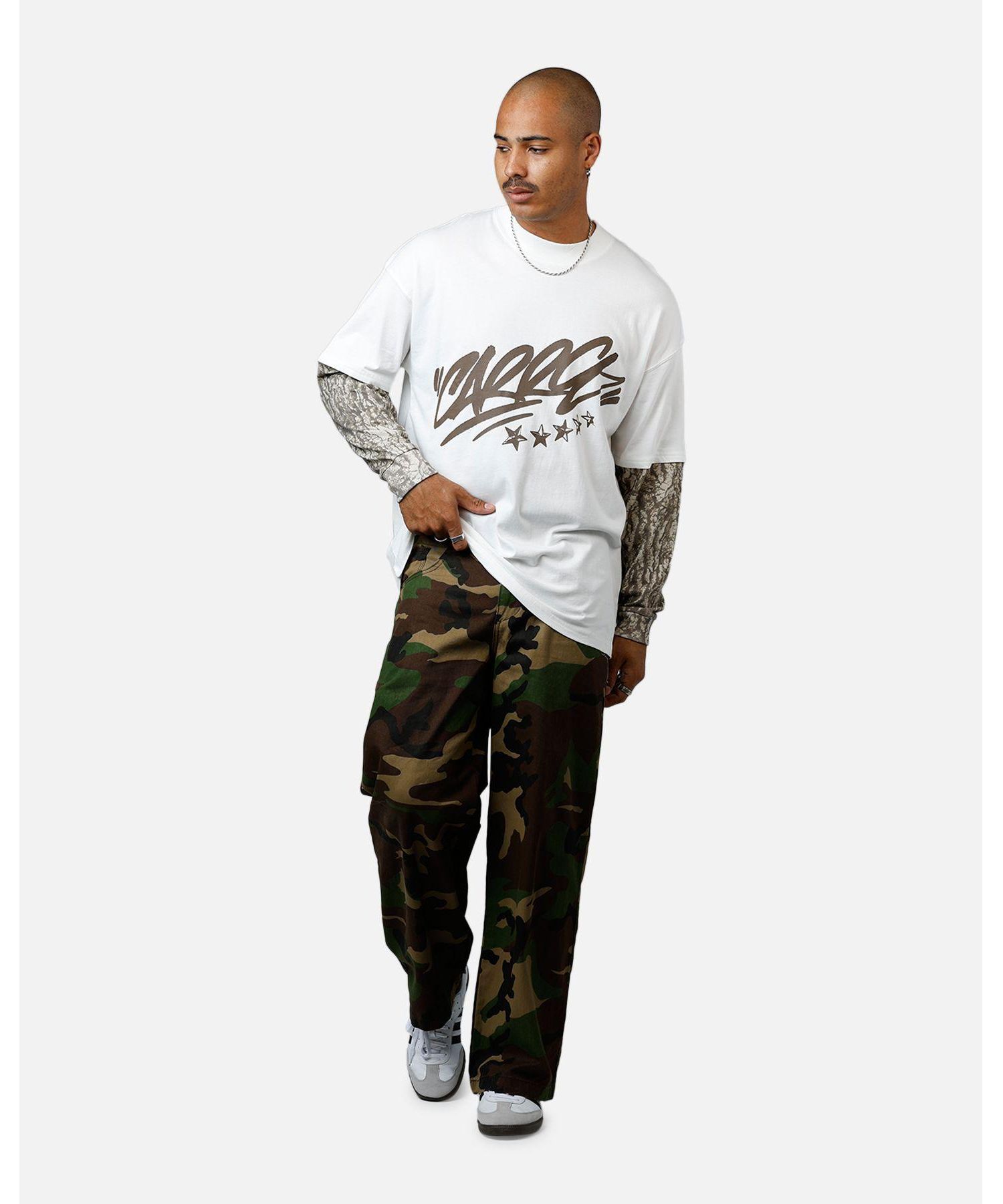 Men's Graffiti Layered Long Sleeve T-Shirt