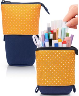 Standing Pencil Case Cute Stand Up Pouch Telescopic Pen Holder School Office Supplies
