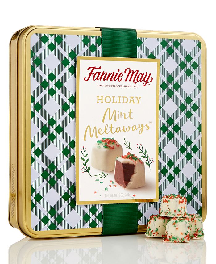 Fannie May Fine Chocolates Holiday Mint Meltaways Gift Tin Macy's