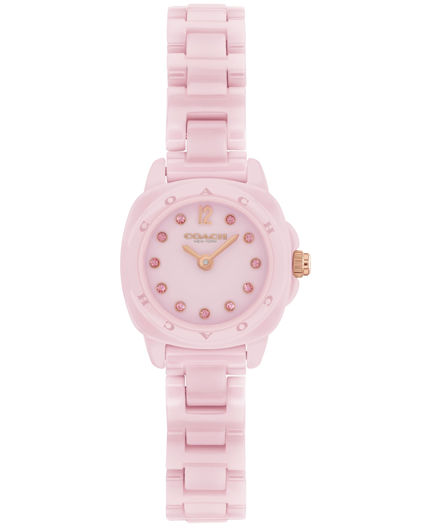 Женские часы COACH Kitt Pink Ceramic Bracelet Watch 21mm — фото 1