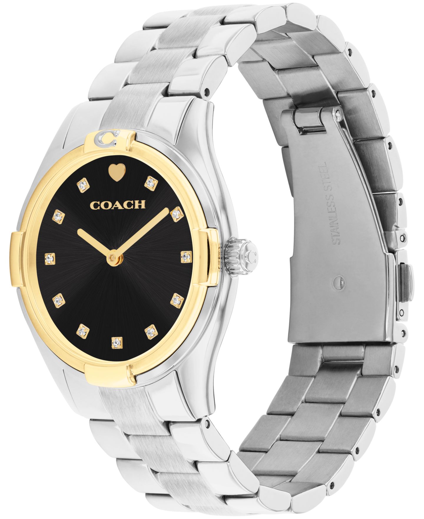 Женские часы Coach Brooks Silver-Tone Stainless Steel Bracelet Watch 34mm — фото 2