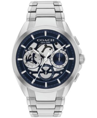 Men's Jackson Silver Tone Stainless Steel Bracelet Watch, 41.5mm