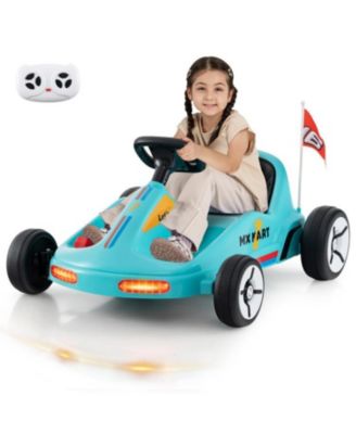 12V Electric Go Kart for Kids with Remote Control and Music-Blue