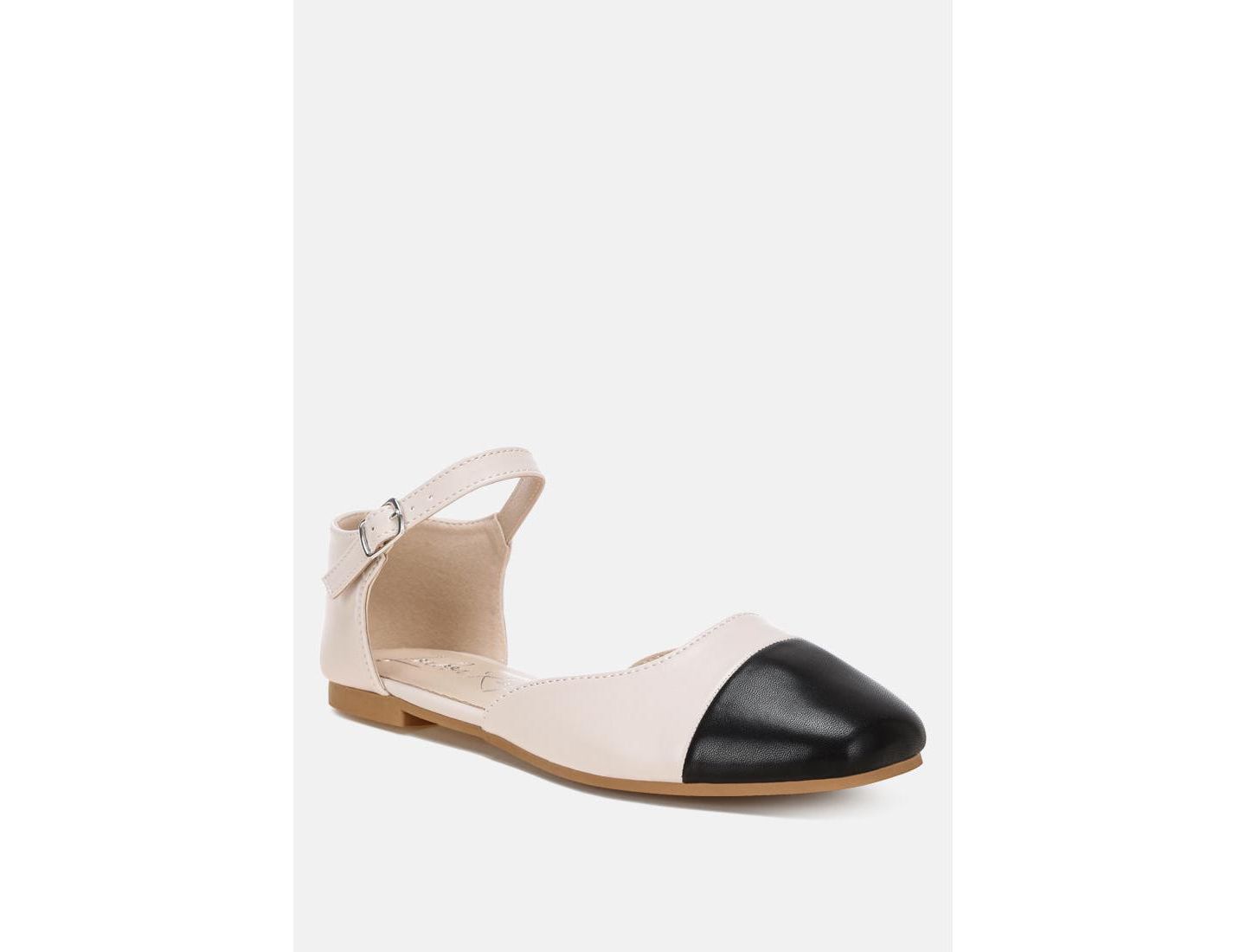 Женские балетки London Rag Clevea Dual Tone Pin Buckle Ballet, цвет: Слоновая кость искусственная кожа — фото 1