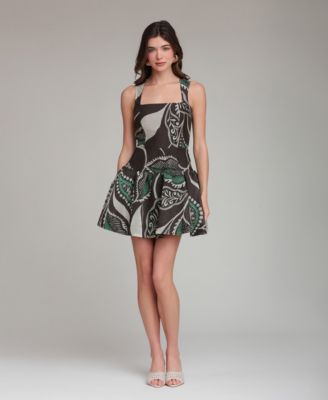 Women's Bali Paisley Square Neck Mini Dress