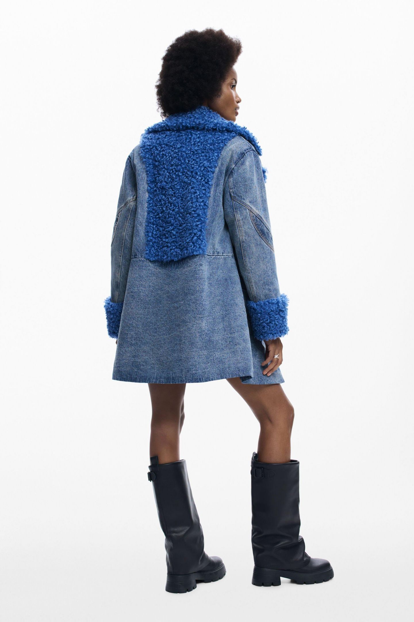 Женское пальто Desigual Hybrid denim coat — фото 5