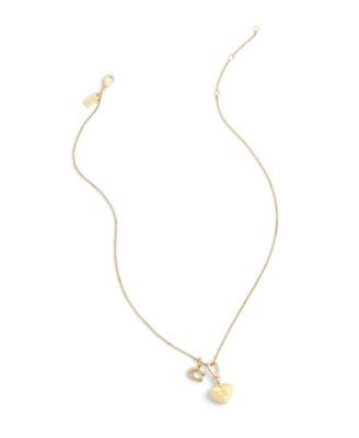 Gold Collectible Signature Sculpted C Heart Jewelry Charm