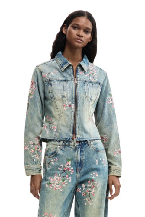 Женские куртки Desigual Embroidered denim jacket