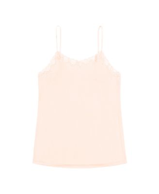 Women's Soft Silk Lace-Trim Camisole
