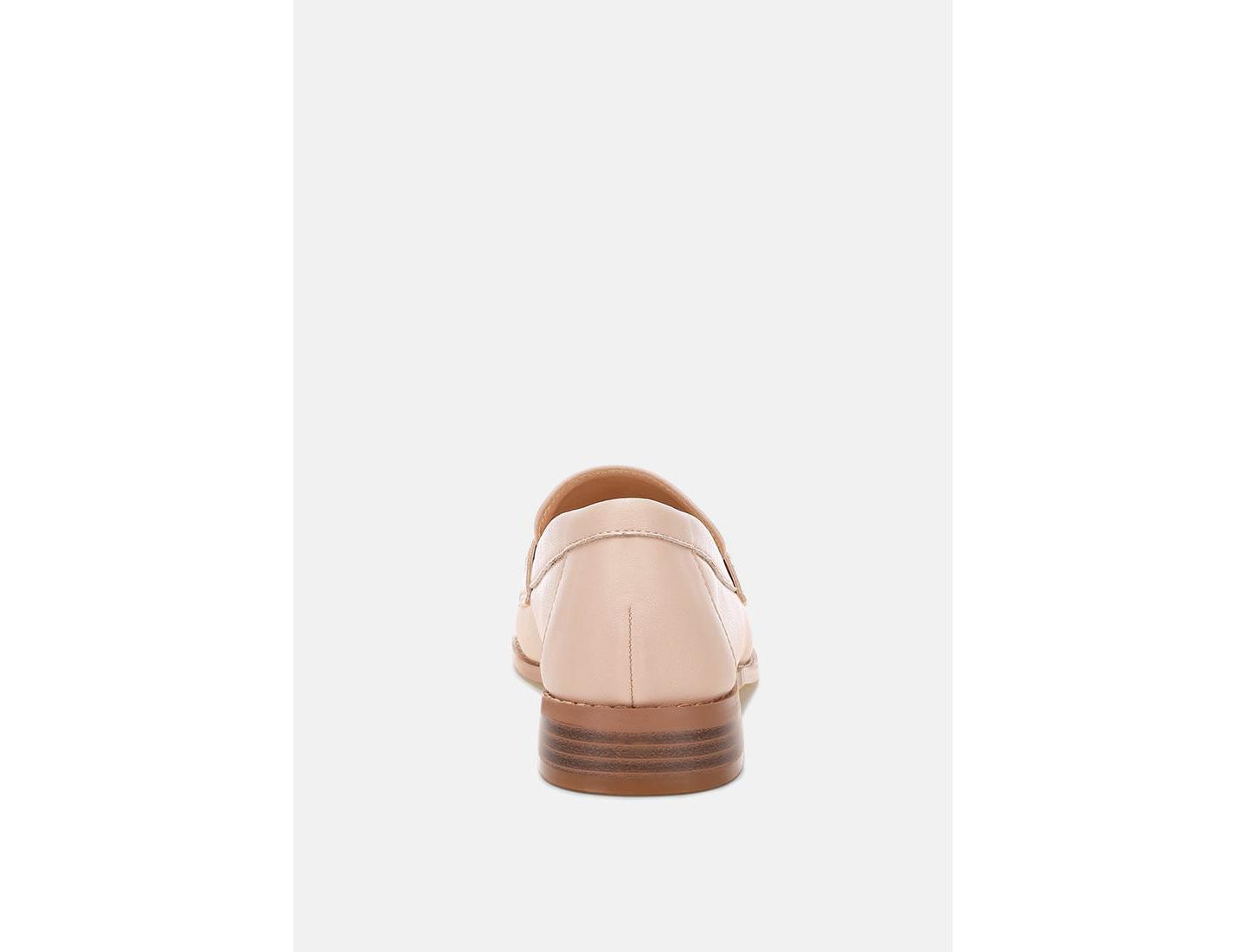 Женские туфли Rag & Co Reiga Low Block Heel, цвет: Бежевый кожаный — фото 4
