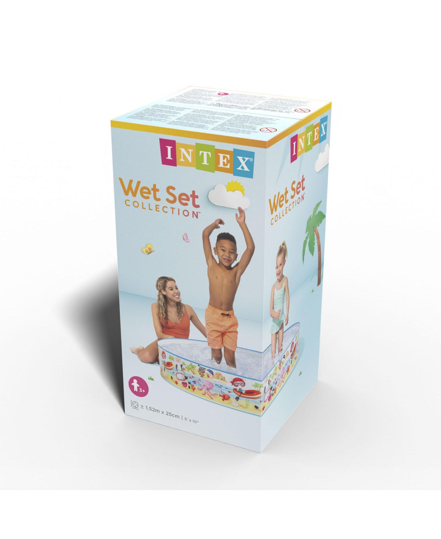 Детский надувной бассейн Intex Beach Days Snapset, 60" x 10", 119 галлонов, от 3 лет — фото 1