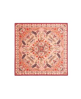Women's Folksy Fox Tales Peach Square Scarf