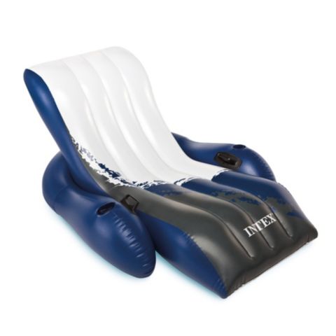 Детская игрушка Intex Floating Recliner Inflatable Cup Holder Lounge Chair, Ages 14 & Up