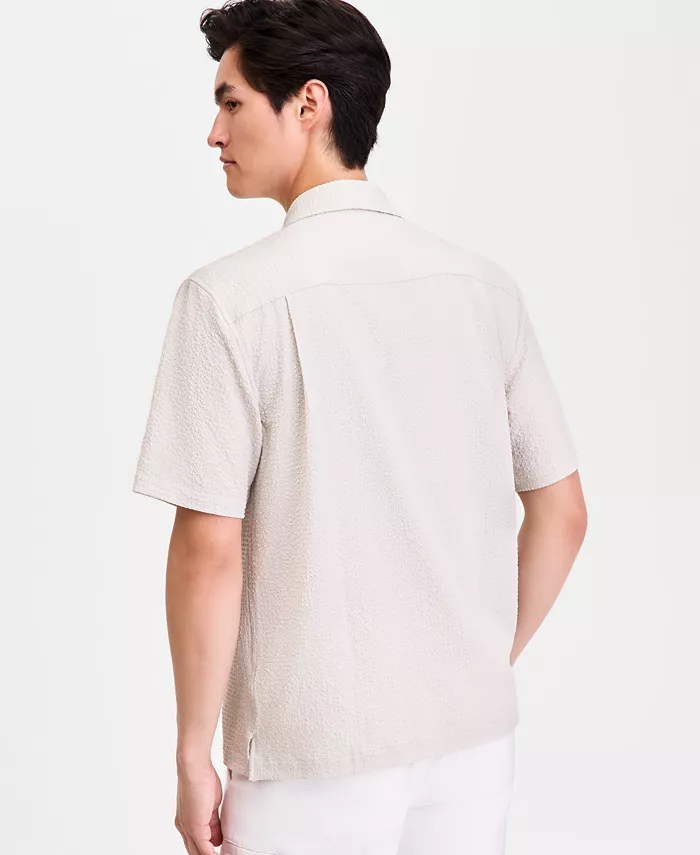 Men's Short-Sleeve Paperweight Solid Shirt, Macy's Exclusive - thumbnail 3