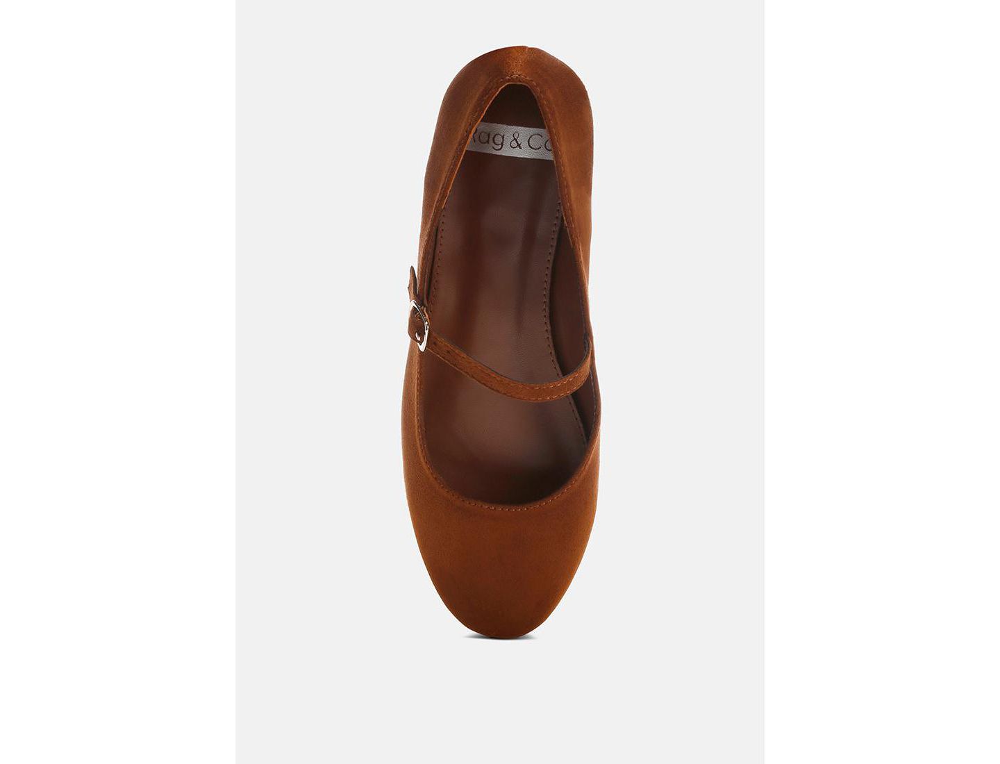Женские балетки Rag & Co Jobal в стиле Мэри Джейн, цвет: Коричневый — фото 4