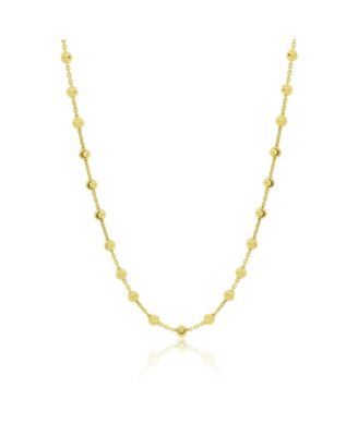Moon Bead Link Necklace 14K Gold-Plated Sterling Silver