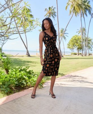 Women's V-Neck Midi Dress