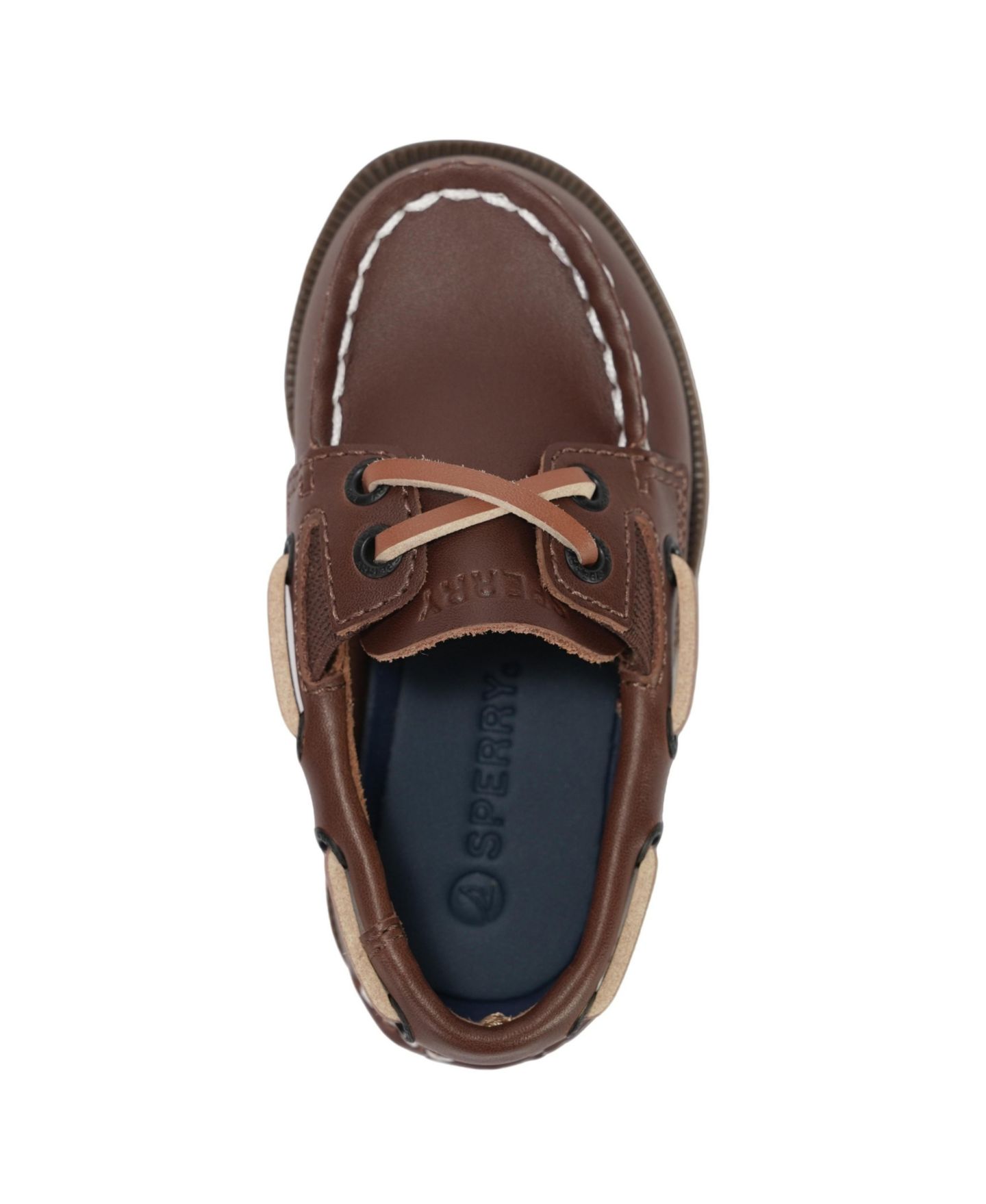 Кроссовки Sperry Authentic Original Boat Shoes для девочек-малышей, цвет: Коричневый кожаный — фото 3