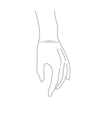 Classic Set of 2 Thin Mother Young Daughter Set ID Bracelet Bolo Name Plated Wrist 7 Inch Sterling Silver Adjustable