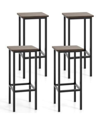 Counter Height Bar Stools Set of 4 with Wood Frame