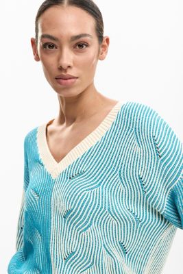 Women's Two-tone knitted sweater