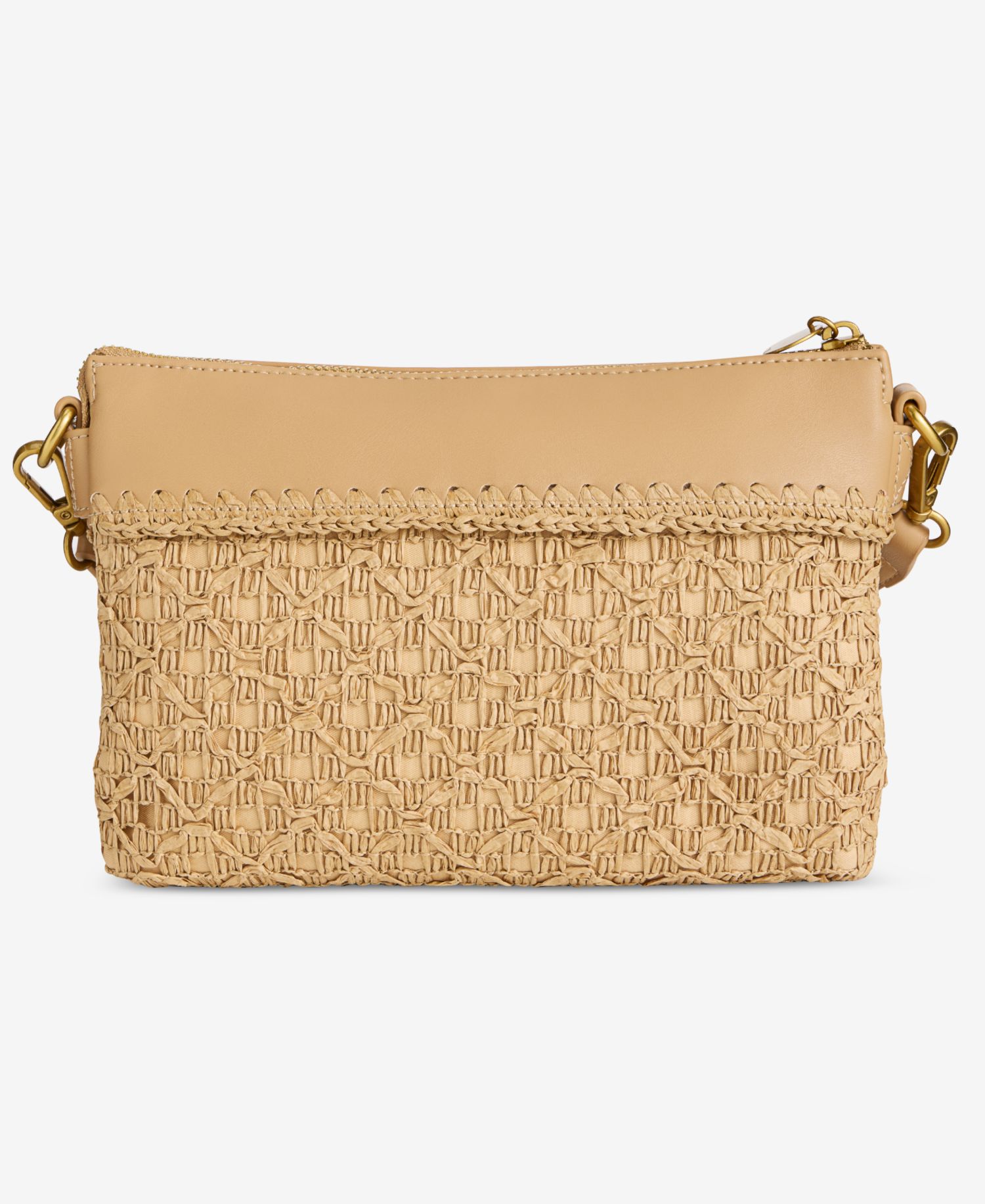 Crochet Straw Double Comp Crossbody