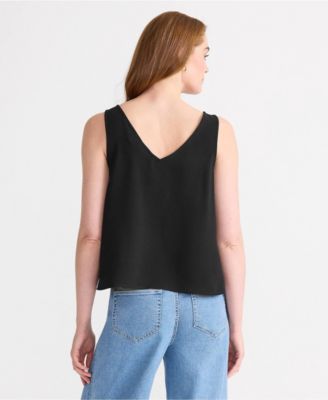Women's Creaseless Vneck Sleeveless Top