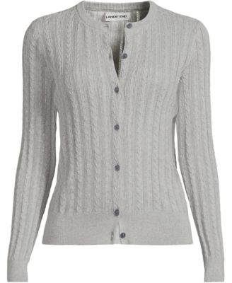 Women's Cotton Pointelle Modern Cardigan Sweater