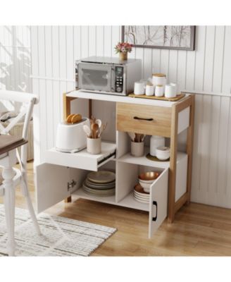 Kitchen Storage Cabinet with Drawer Pull Out Shelf and Doors