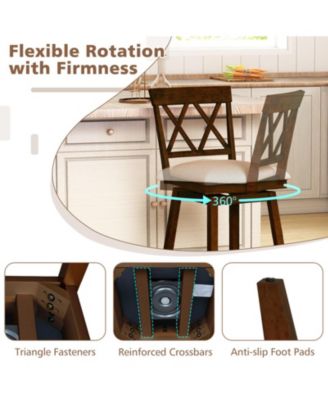 24 in Upholstered Counter Height Bar Stools Set of 2