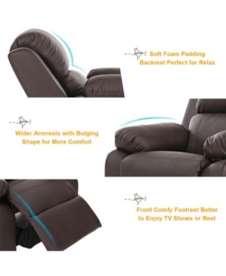 Kids Headrest Recliner Sofa with Flip-Up Storage Arms