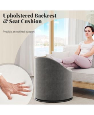 360-Degree Swivel Barrel Chair with Hidden Storage