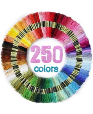 250 colors Embroidery Thread Floss Friendship Bracelet String Cross Stitch Cotton Yarn Sewing Crochet Craft Supplies