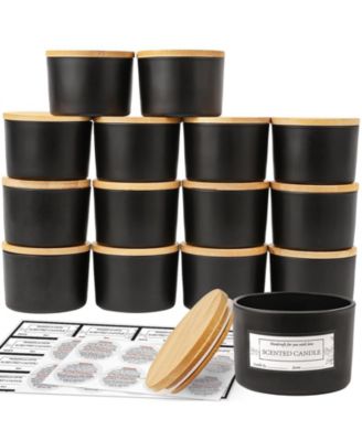 Glass Candle Jars with Airtight Lids 15 Pack