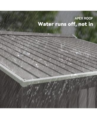 9' x 6' Storage Shed Garden Tool House w/ Vents Doors Light