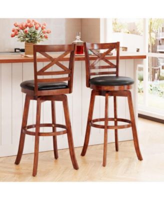 29 in Swivel Bar Height Stools Set of 2