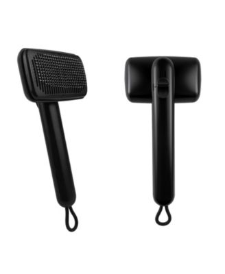 Self Cleaning Deshedding Cat Brush Adjustable 2 Level Pins One Click Cleaning Ergonomic Handle For Small Pets