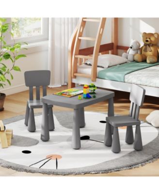 3 Pieces Multifunction Activity Kids Play Table and Chair Set