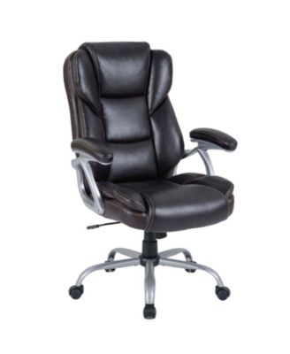 Ergonomic Executive Office Chair Leather Padded Seat Armrests