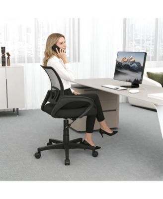 Mid Back Office Chair Mesh Ergonomic Lumbar Support