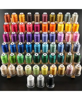 Polyester Embroidery Machine Thread Kit 63 Colors 500m Spool Universal Sewing