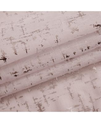 Lindsey 2-Pack Linen Textured Metallic Light Filtering Grommet Curtain Panel Pair